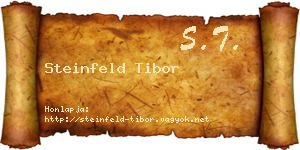 Steinfeld Tibor névjegykártya